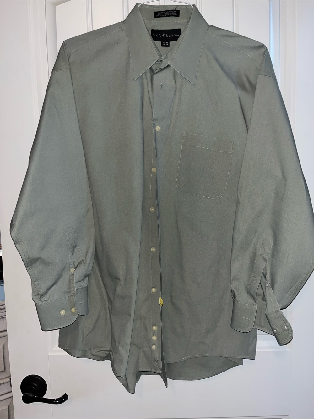 croft & barrow Light Sage Green Long-Sleeve Dress Shirt